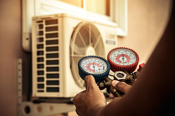 Professional Hvac technician working in South Heights, PA